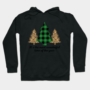 LEOPARD AND PLAID CHRISTMAS TREE Hoodie